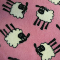 pink sheep fleece swatch